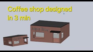 Mini Coffee Shop design SolidWorks [upl. by Donal]