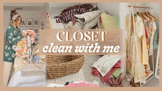 SPRING CLOSET CLEAN OUT  organizing decluttering amp tidying my wardrobe [upl. by Feinstein358]