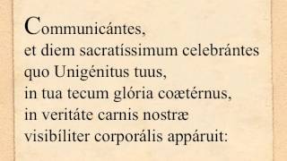 PE I Communicantes in Epiphania Domini [upl. by Yehus]