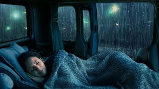 Camping Car Window Rain Sounds for Sleeping and Thunder Sounds to Sleep Fast [upl. by Raynard]