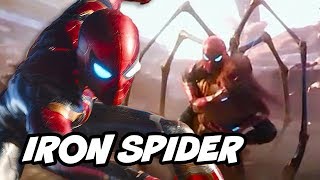 Avengers Infinity War SpiderMan Iron Spider Scene First Look Explained [upl. by Yblehs]