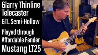 Glarry Thinline Telecaster Through a Cheap Fender Mustang LT25 Amp [upl. by Kcoj]