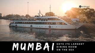 LARGEST Mumbai Sea Cruise  QUEENSLINE Floating Restaurant  near Gateway of India [upl. by Lunseth535]