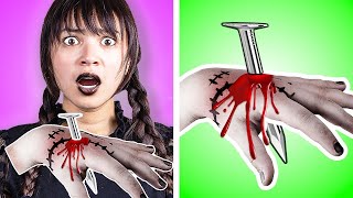 CRAZY DIY SCHOOL HACKS amp FUNNY SITUATION FROM WEDNESDAY ADDAMS SCHOOL BY CRAFTY HACKS PLUS [upl. by January53]