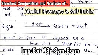 Standard Composition and Analysis ofAlcohol Beverage amp Soft Drinks  Environmental Chemistry [upl. by Petrina]