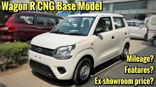 माइलेज का बाप  Maruti Wagon R LXI CNG Full Detailed Walkaround Review Mileage Exshowroom Price [upl. by Martsen]