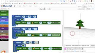 Make a tree in BlocksCad [upl. by Reld]