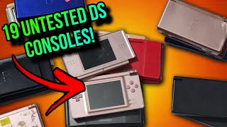 I bought 19 BROKEN DS Consoles  How many can I fix Lets REPAIR DS Lite DSi Original DS [upl. by Nomrej]