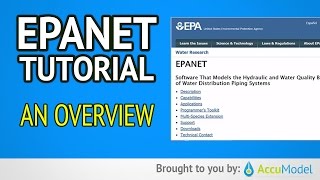 EPANET Tutorial 01  Overview of EPANET  Hydraulic Modeling [upl. by Ahc]