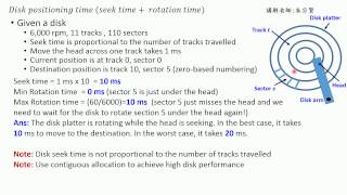 Disk positioning time 97交大資工  朱宗賢老師 [upl. by Charbonneau]