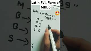 MBBS Ka Full Form  Latin Full Form of MBBS mbbs doctor fullform youtube shorts [upl. by Marleah783]