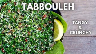 How to make Tabbouleh  Lebanese Herb amp Bulgur Salad [upl. by Ellerrad]