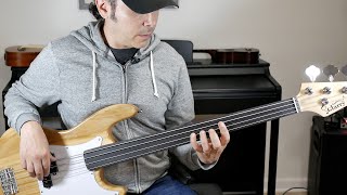 Fretless Bass for 100 Glarry Fretless GP Bass Review [upl. by Adnolay823]