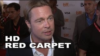 12 Years a Slave Brad Pitt TIFF Premiere Interview  ScreenSlam [upl. by Boycey]