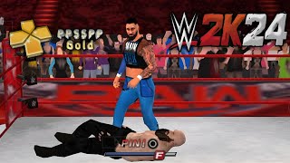 WWE 2K25 PSP Game  Jey Uso vs Braun Strowman  WWE 2K25 PPSSPP [upl. by Jonme]