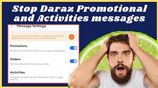 How to stop promotional messages on daraz l How to stop activities messages on daraz app [upl. by Janot]