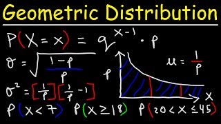 Geometric Distribution  Probability Mean Variance amp Standard Deviation [upl. by Emelita]