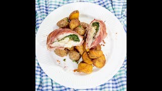 BaconWrapped Cheesy Chicken Breast with Potatoes [upl. by Novikoff]