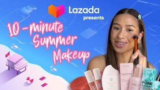 10Minute Summer Makeup Routine Tutorial with Marj Maroket│Lazada Philippines [upl. by Einaj]