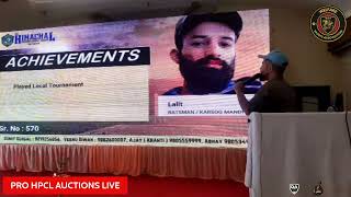 Live Auctions by Dragta ji   Pro HPCL 2022  Himachals Biggest Cricket League [upl. by Rainwater]