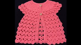 Chaleco tejido a crochet o ganchillo para niñas 1 a 8 años paso a paso Bolero Crochet for Baby [upl. by Arabella607]