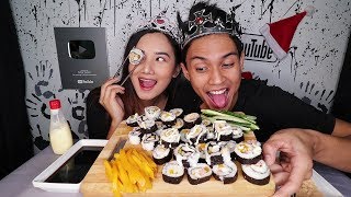 MUKBANG Homemade MAKI ROLLS [upl. by Ennairrek]