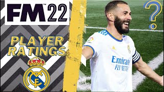 FM22  REAL MADRID  PLAYER RATINGS  FM22 Footballmanager2022 realmadrid [upl. by Alitha]