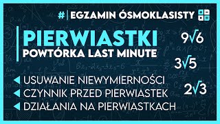 Wszystko o PIERWIASTKI  Egzamin Ósmoklasisty 2024 [upl. by Ateekal]