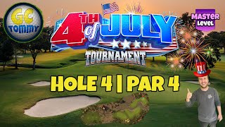 Master QR Hole 4  Par 4 EAGLE  4th of July Tournament Golf Clash Guide [upl. by Yanahc]