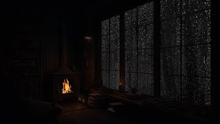 Rain and Crackling Fireplace for StressFree Nights  Embrace Tranquility [upl. by Sousa]