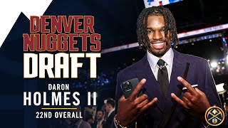 Nuggets Draft Daron Holmes Nuggets Fan Reaction [upl. by Alessig]