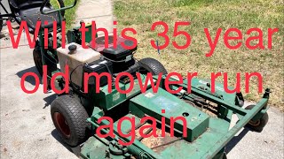 Will this 35 year old abandoned giant 3 wheel riding mower run Ransomes Bobcat T3100 [upl. by Charmian249]