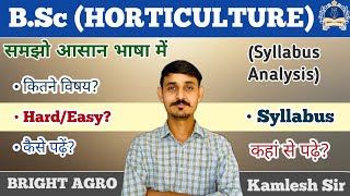 BSc Horticulture Syllabus Analysis First Semester bschorticulture bschorticulturefirstsemester [upl. by Rakabuba]