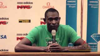 David Rudisha  Adidas Grand Prix PreMeet Press Conference [upl. by Maighdlin]