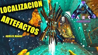 DONDE ENCONTRAR ARTEFACTOS PARA INVOCAR AL BOSS  UBICACION CUEVAS  ARK ABERRATION [upl. by Nnednarb]