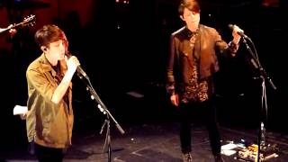 Tegan and Sara  Mocking English accents mom banter  old song medley with Frozen [upl. by Nolahp]