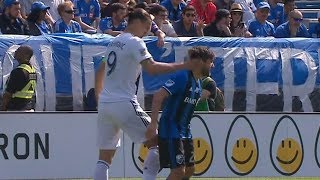 RED CARD Zlatan Ibrahimovic slaps opponent in the head [upl. by Urquhart]