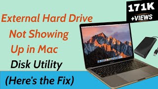 External Hard Drive not showing up in Mac Disk Utility [upl. by Epolulot469]