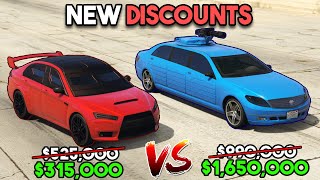 GTA 5 ONLINE DICOUNTS  KURUMA VS TURRETED LIMO WILL YOU BUY [upl. by Yeta216]