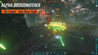 Alpha Broodmother VS RMegatherium Solo Boss Fight ARK Survival Evolved  The Island Map [upl. by Onifur]