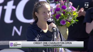 Daria Kasatkinas Charleston Open Finalist Speech  2024 Charleston Final [upl. by Etom]