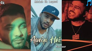 Raftaar👑  Awein Hai🌪  Abhish Ek Legend lyrics shorts [upl. by Meredith]