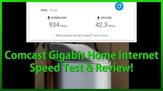 ComcastXfinity Gigabit Home Internet Speed Test amp Review [upl. by Cadman550]