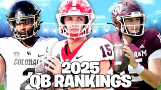 Quarterback Rankings For The 2025 NFL Draft Summer Scouting [upl. by Elleiram]