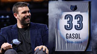 Marc Gasols Memphis Grizzlies Jersey Retirement [upl. by Broadbent422]