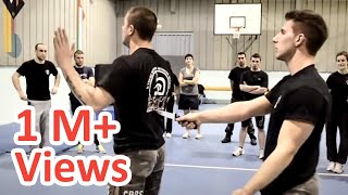 KRAV MAGA TRAINING • How to disarm a knife in your back [upl. by Docia291]