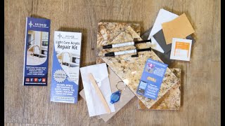 How to Repair a Granite Quartz or Marble Surface with a Light Cure Acrylic Repair Kit [upl. by Niwri882]