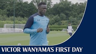 New signing Victor Wanyama’s first day – tests running and a mic [upl. by Nodrog]