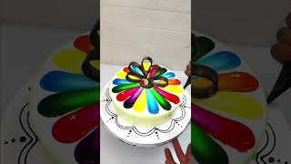 So cake Design Rambo 🌈 badam Kesar trending cake viralshortsreels youtube viralchallenge [upl. by Baudelaire497]