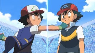 Pokémon Battle USUM Kanto Ash Vs Sinnoh Ash Ash Vs Ash [upl. by Kokoruda400]